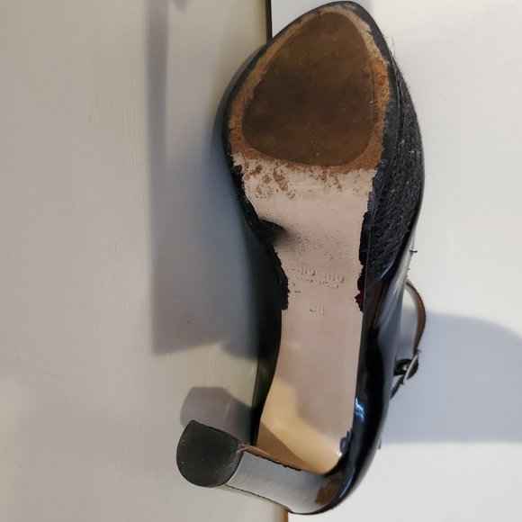 Miu Miu black patent leather platform heels - Picture 11 of 12